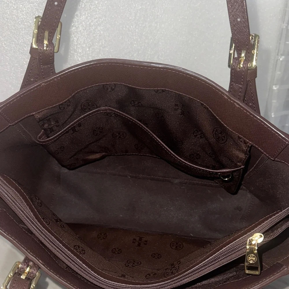 Tory Burch Chocolate Leather Tote